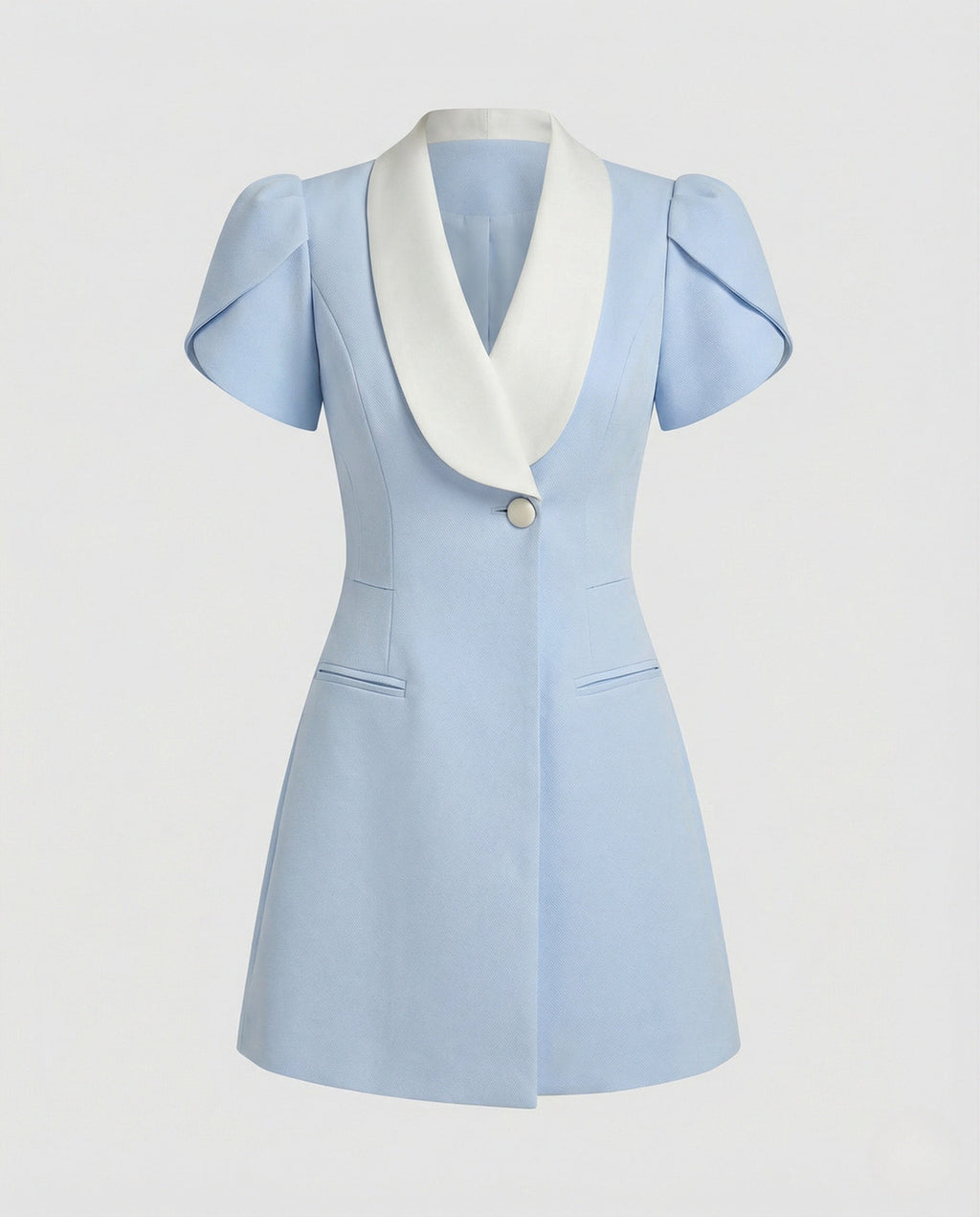 A-Line Cocktail Dress with Puff Sleeves Women