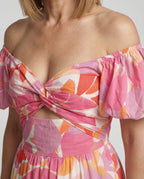 Carmen Maxi Dress with Puff Sleeves Women - Close-Up Detail