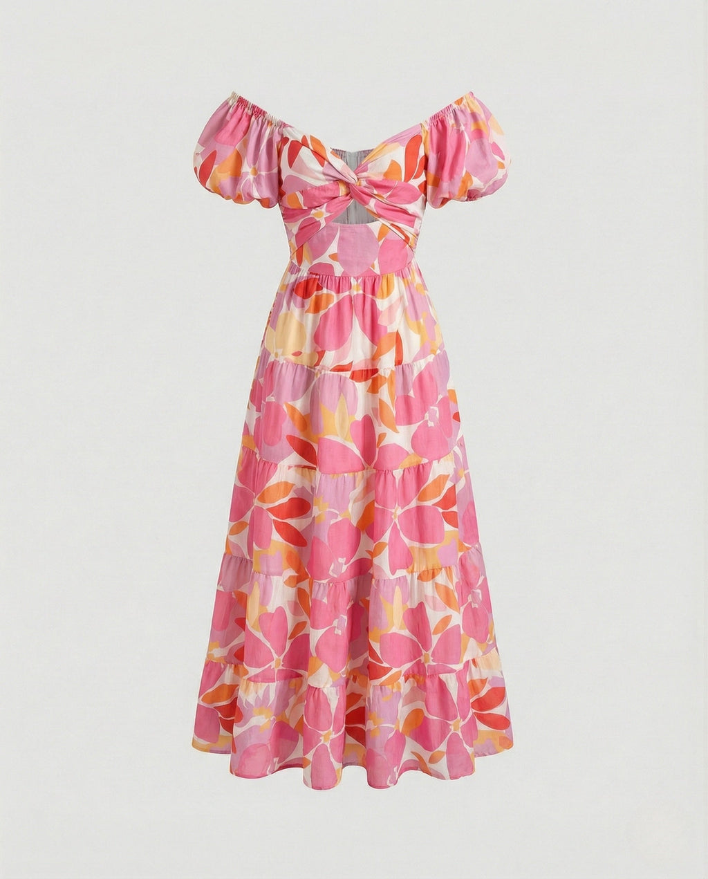 Carmen Maxi Dress with Puff Sleeves Women