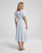 Women's Maternity and Nursing Dress with Empire Waist - Back View