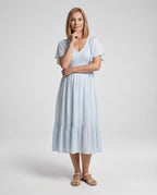 Women's Maternity and Nursing Dress with Empire Waist - Front View
