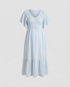 Women's Maternity and Nursing Dress with Empire Waist