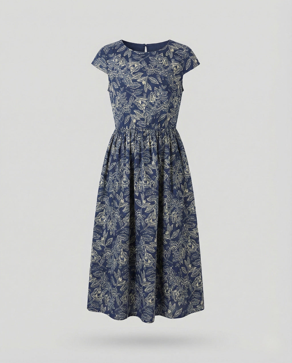 Women's Floor-Length Beach Dress with Botanical Print
