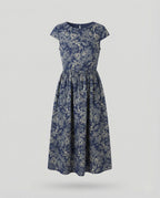 Women's Floor-Length Beach Dress with Botanical Print