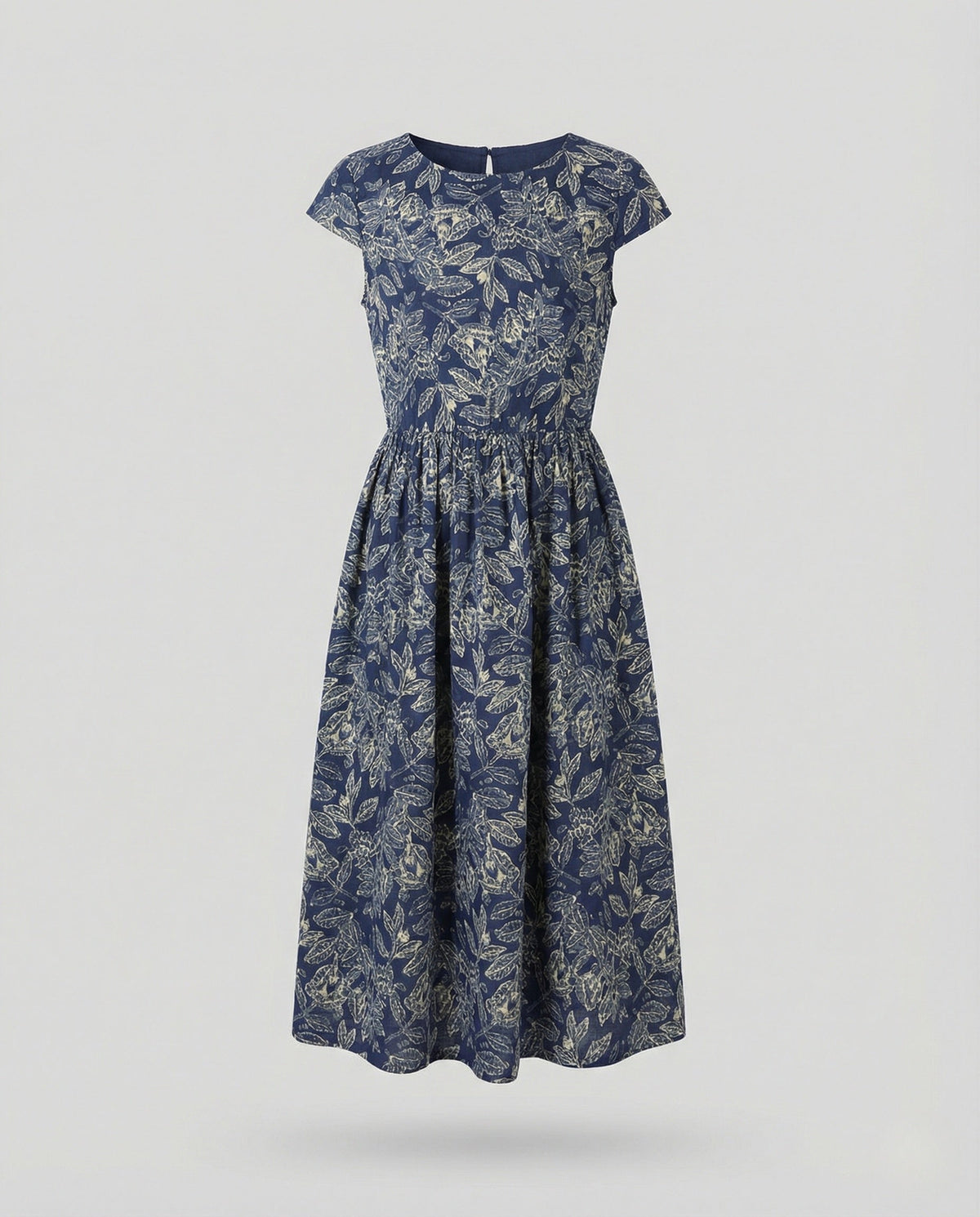Women's Floor-Length Beach Dress with Botanical Print