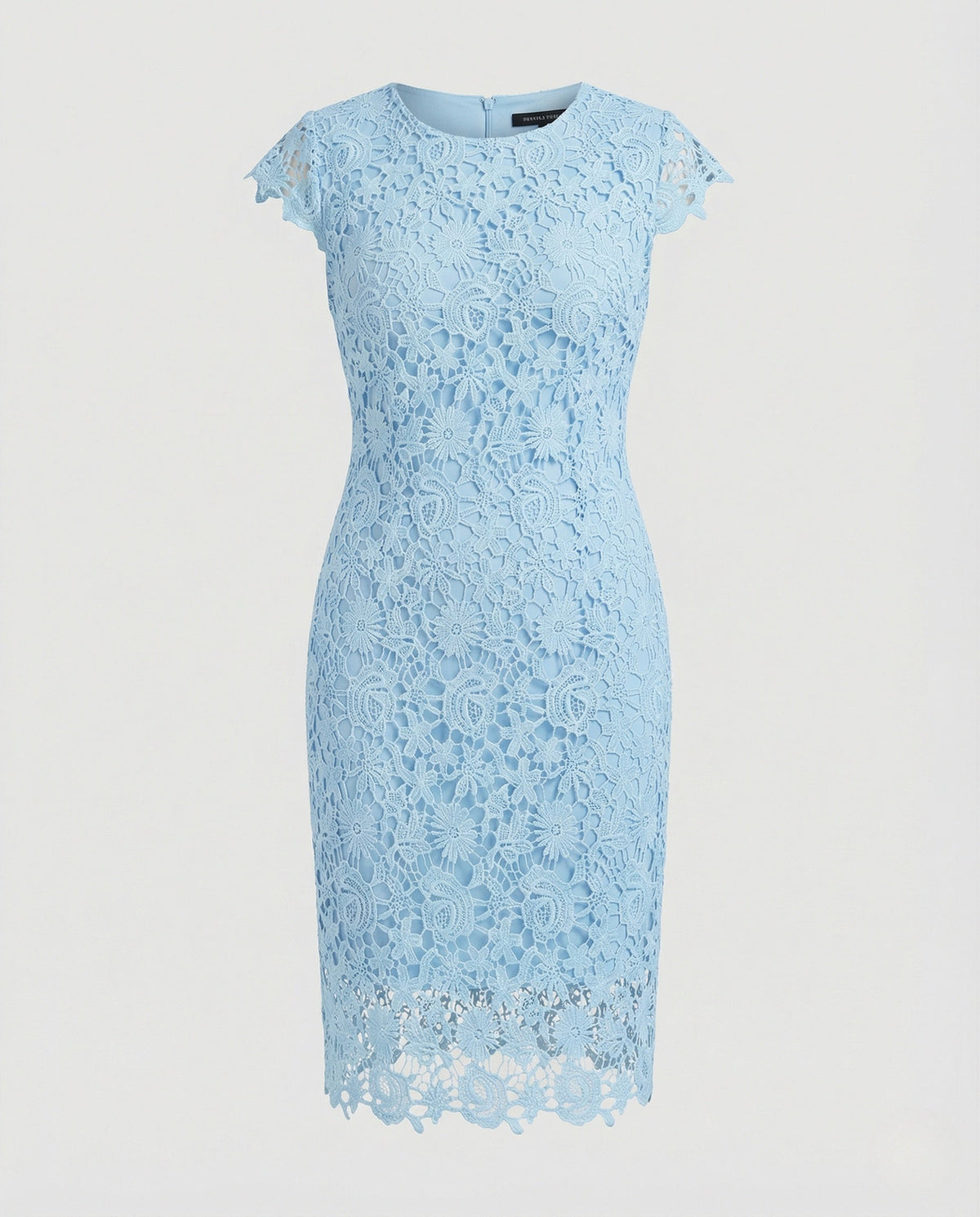 Women's Insulated Crochet Lace Dress with Cap Sleeves