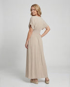 Women's Maxi Dress with Smocked Waist - Back View