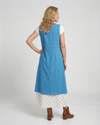 Women's Sleeveless Long Vest in A-Line Cut - Back View