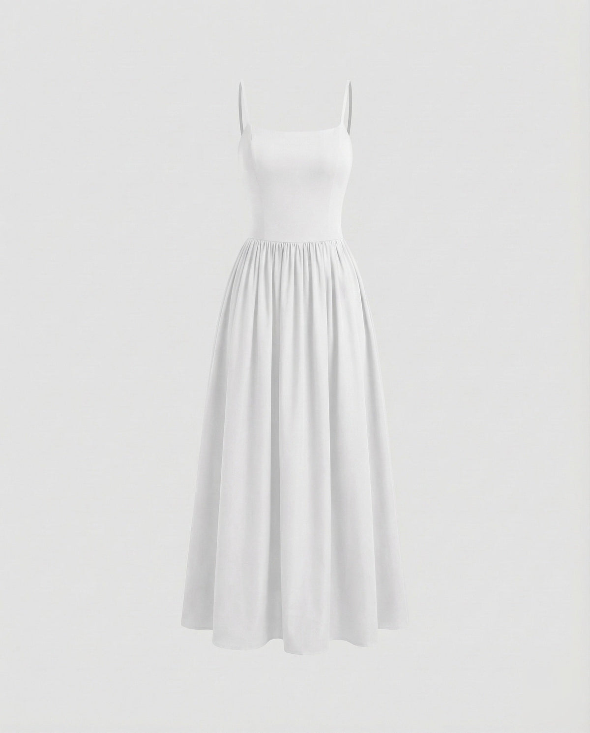 Women's Sleeveless Evening Dress with Square Neckline