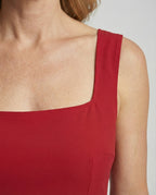 Women's Floor-Length Chiffon Evening Dress with Pockets - Close-Up Detail