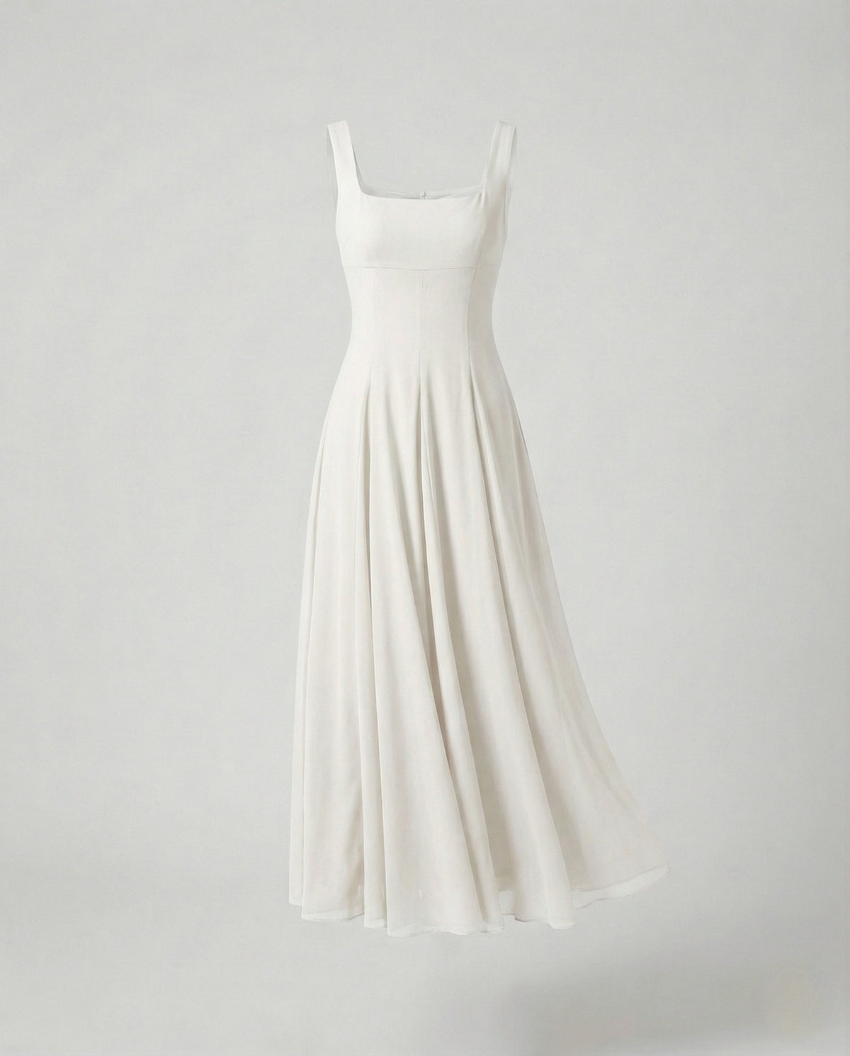 Women's Floor-Length Chiffon Evening Dress with Pockets