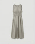 Women's Sleeveless Linen Midi Dress with Pockets
