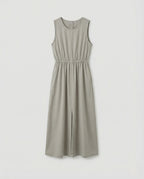Women's Sleeveless Linen Midi Dress with Pockets