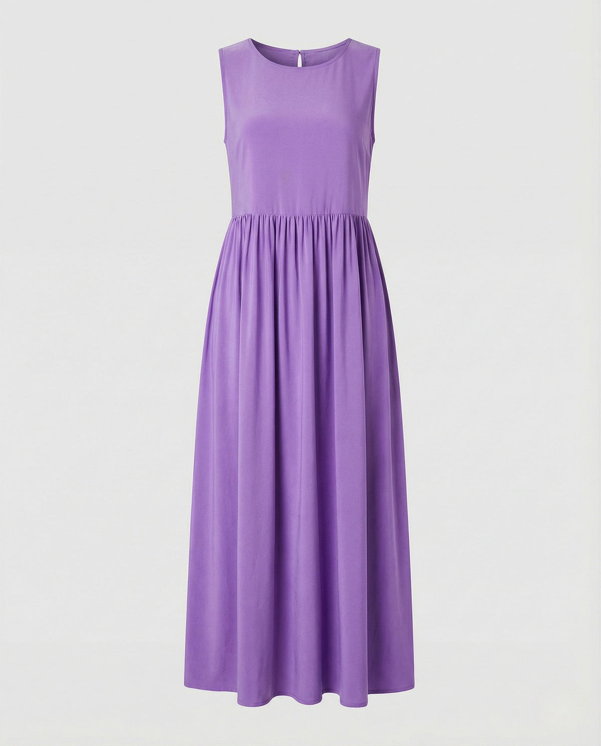 Women's Sleeveless Maxi Dress with Butterfly Print