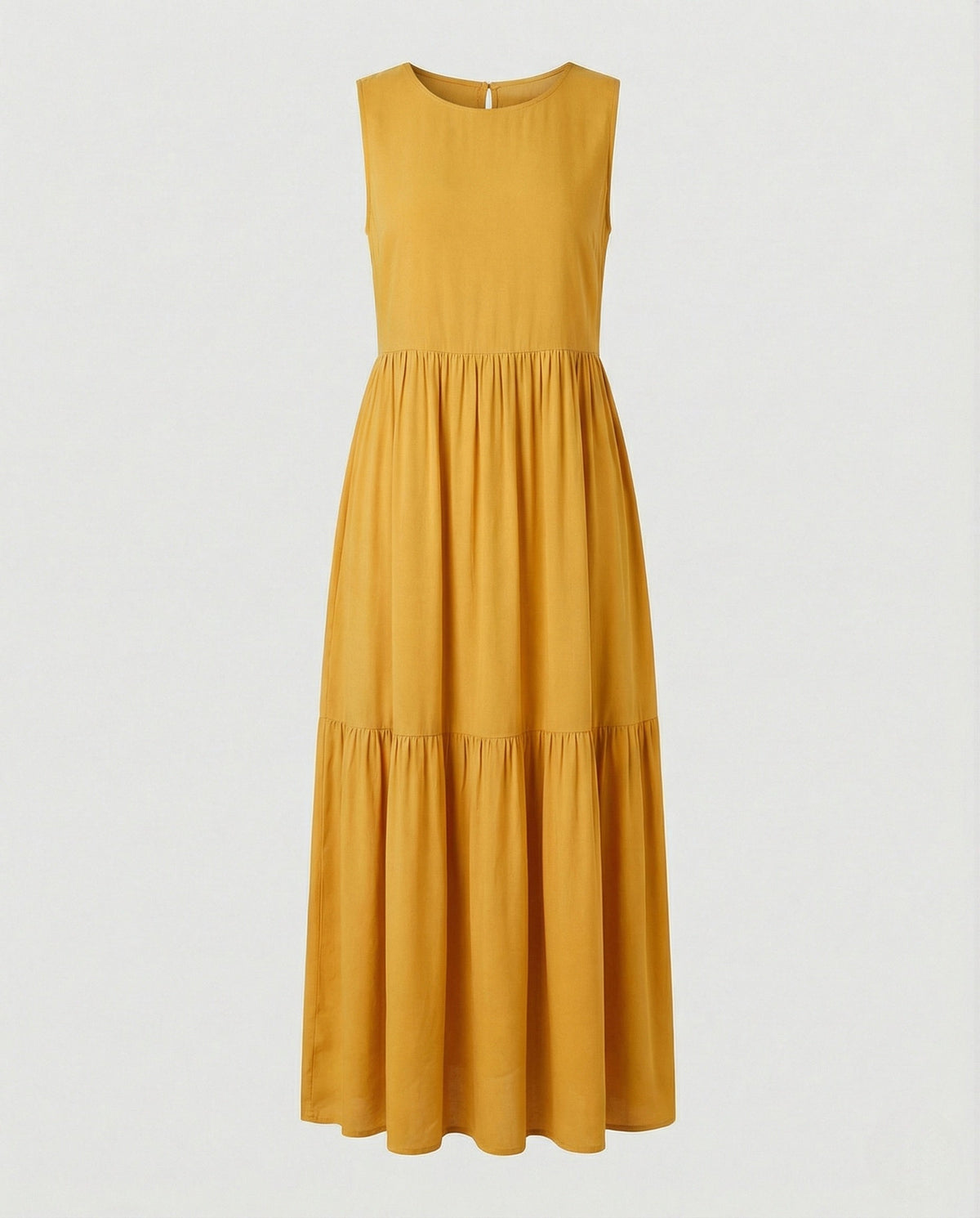 Women's Sleeveless Maxi Dress with Butterfly Print