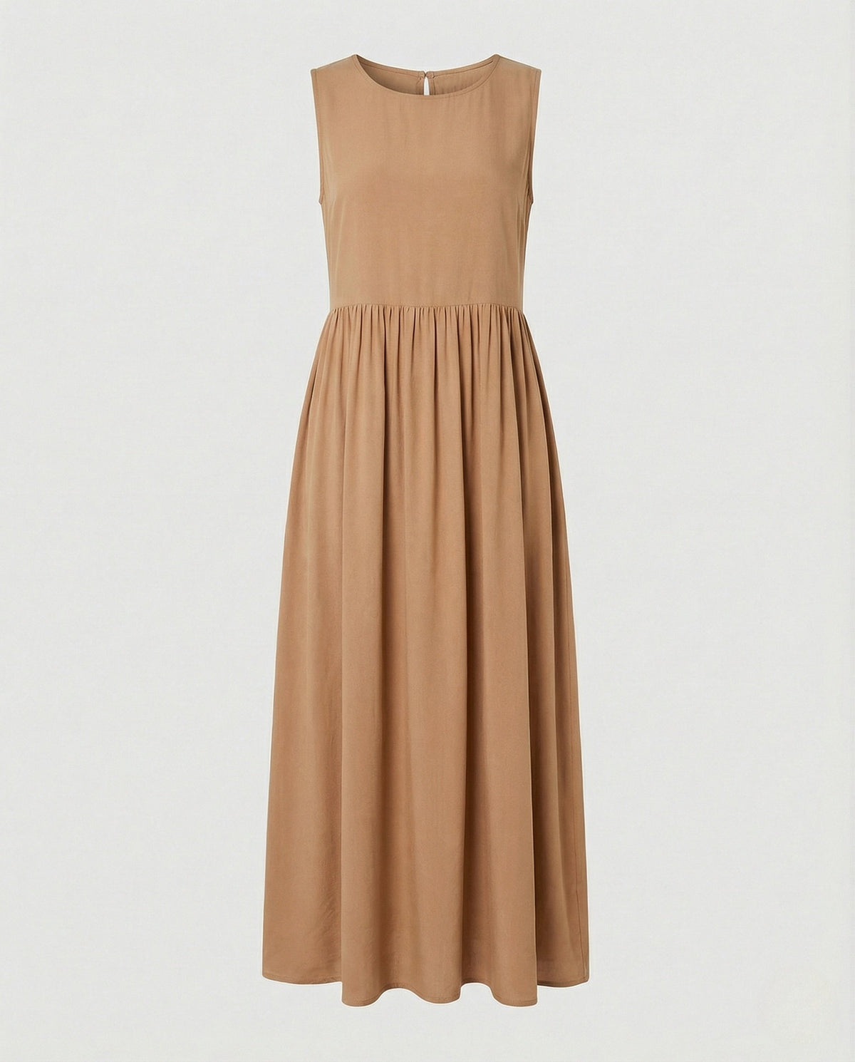 Women's Sleeveless Maxi Dress with Butterfly Print