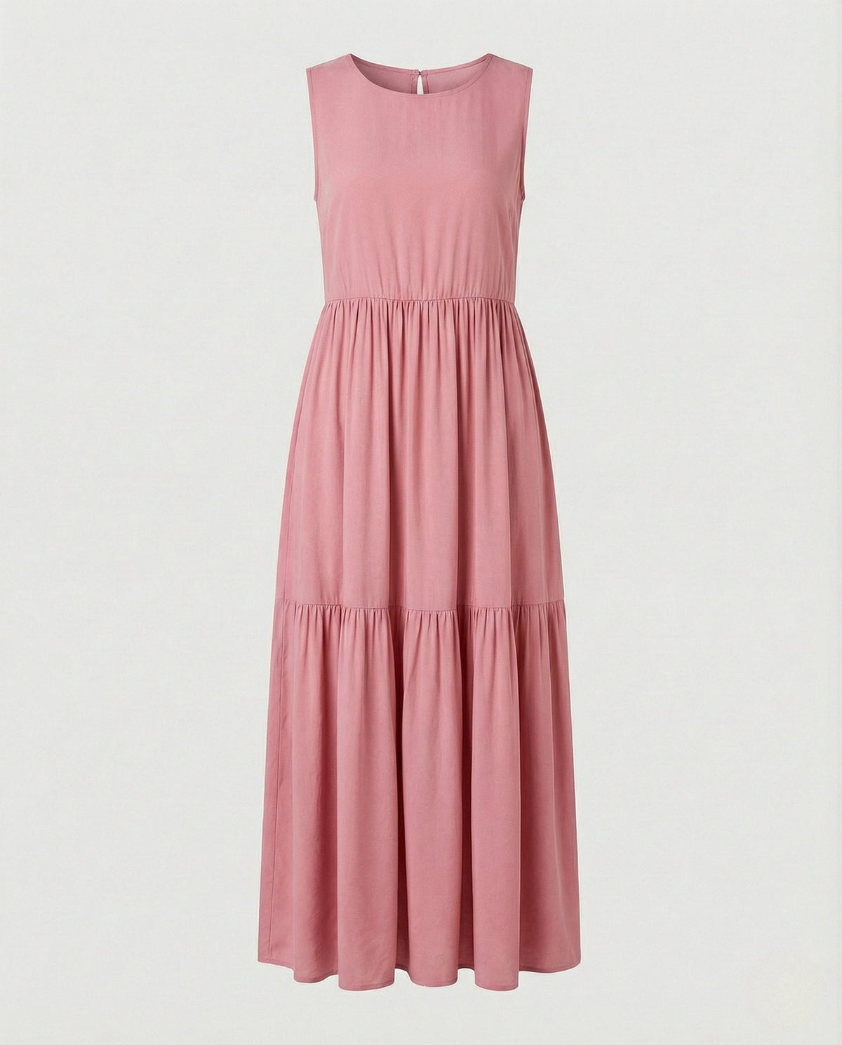 Women's Sleeveless Maxi Dress with Butterfly Print
