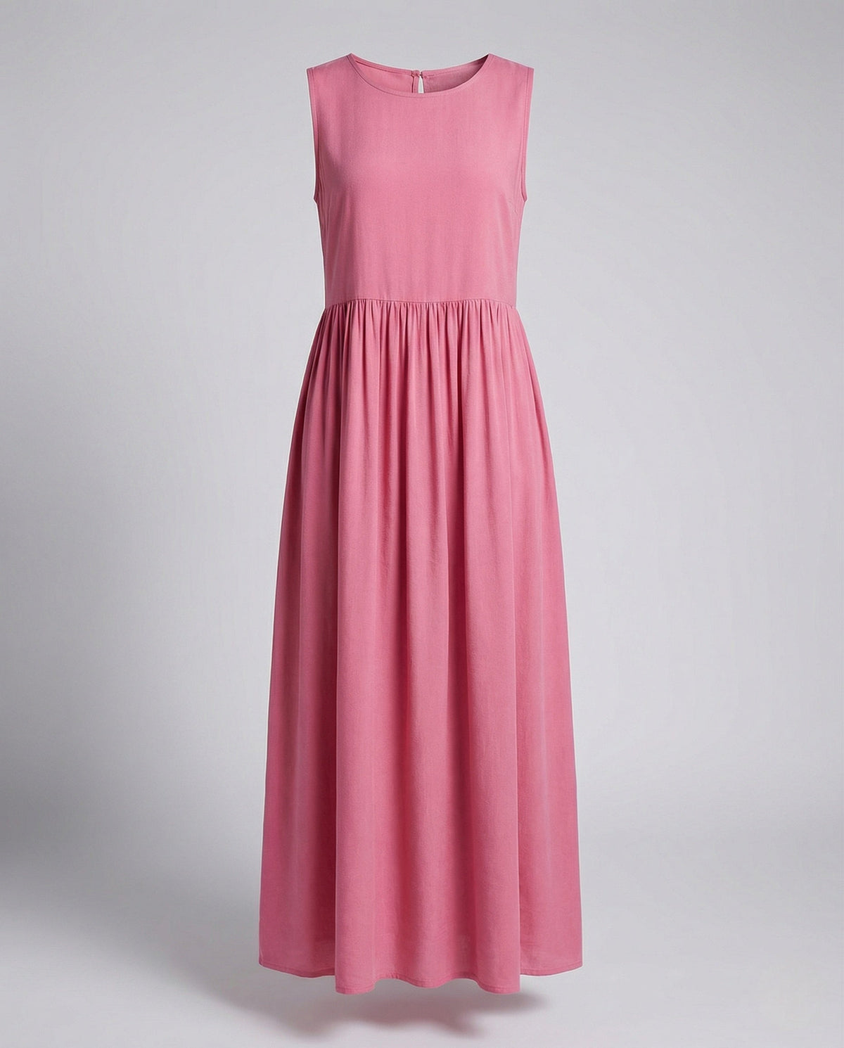 Women's Sleeveless Maxi Dress with Butterfly Print