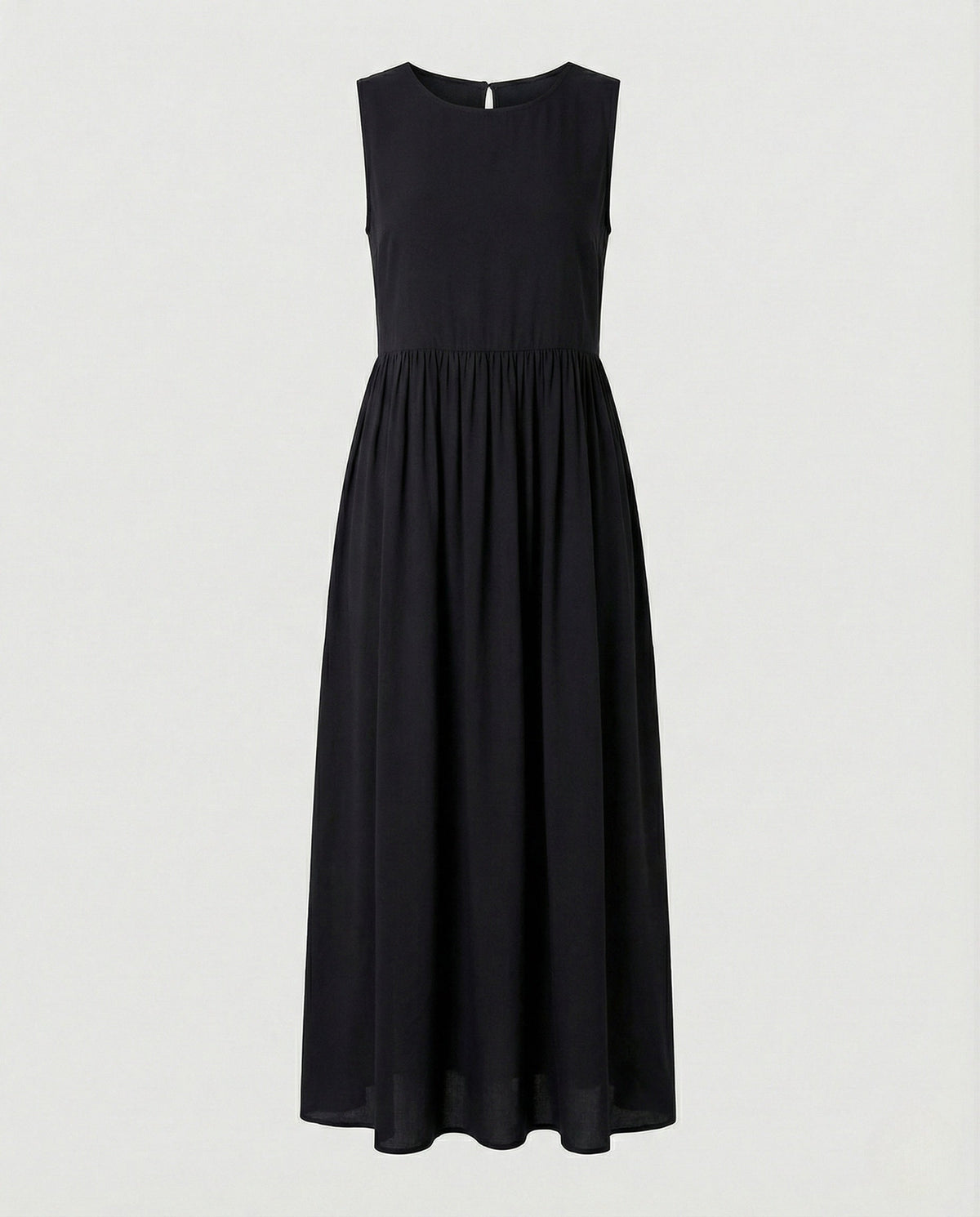 Women's Sleeveless Maxi Dress with Butterfly Print