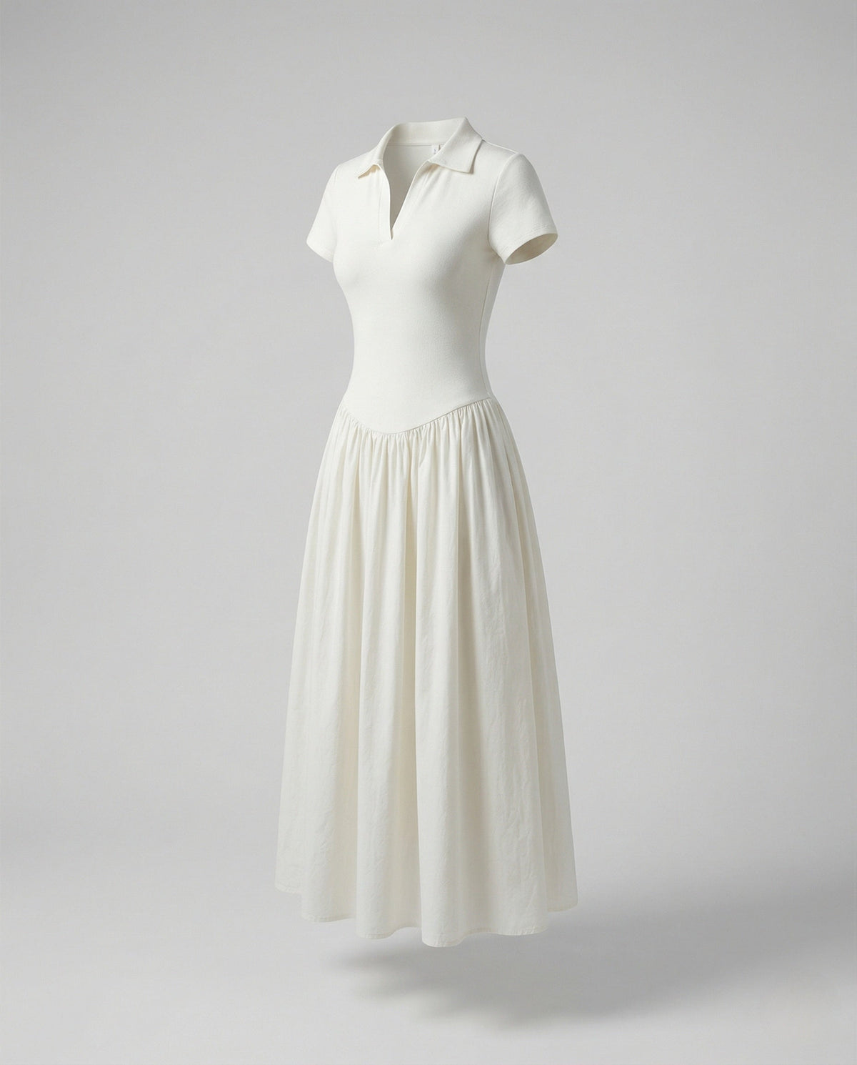 Women's Sleeveless Maxi Dress with Polo Collar