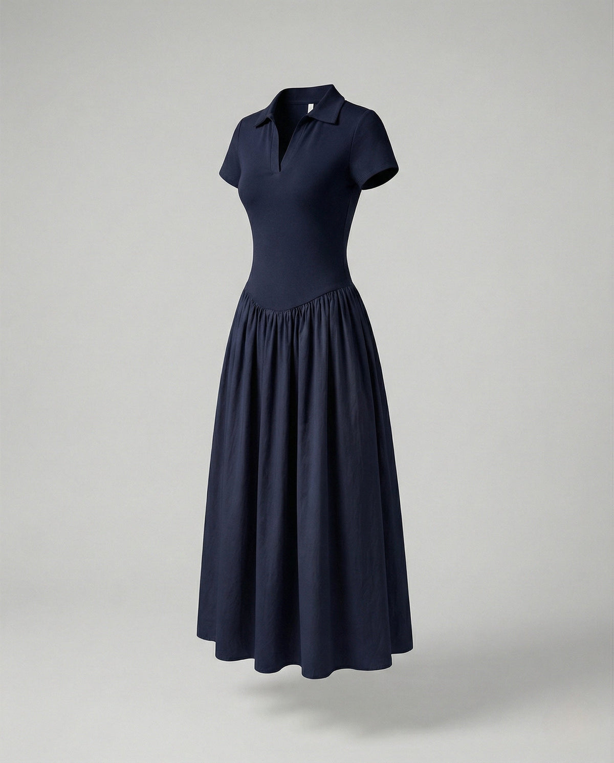 Women's Sleeveless Maxi Dress with Polo Collar
