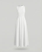 Women's Sleeveless Maxi Dress with Ribbed Top