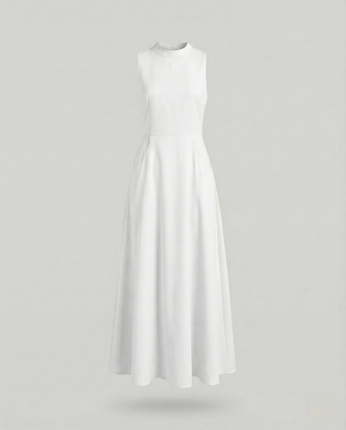 Women's Sleeveless Maxi Dress with Ribbed Top