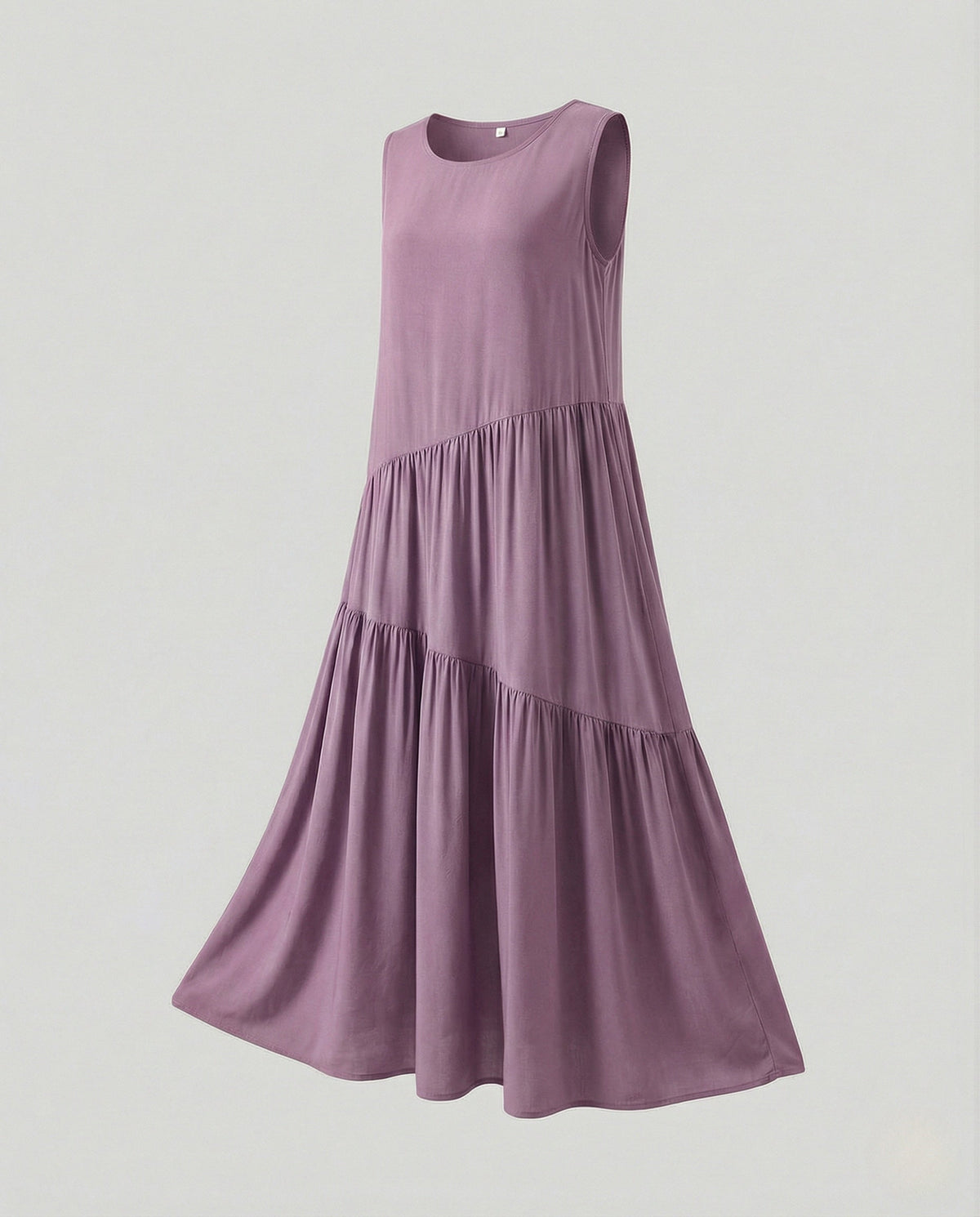 Women's Sleeveless Tiered Maxi Dress with Viscose