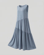 Women's Sleeveless Tiered Maxi Dress with Viscose
