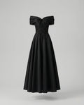 Women's Floor-Length Carmen Evening Dress with Lace