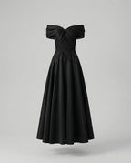 Women's Floor-Length Carmen Evening Dress with Lace