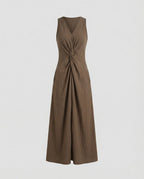 Women's Long Maxi Dress with Knot Detail
