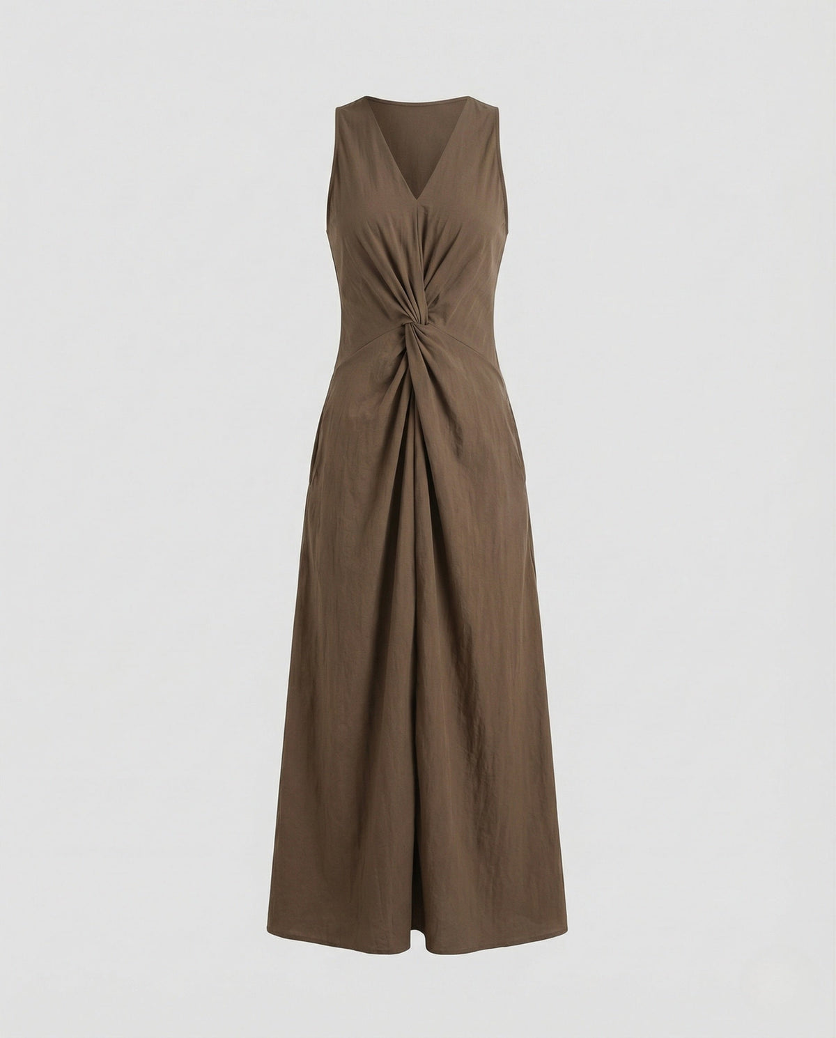 Women's Long Maxi Dress with Knot Detail