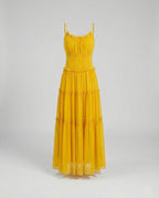 Women's Boho Maxi Dress with Flounce Skirt