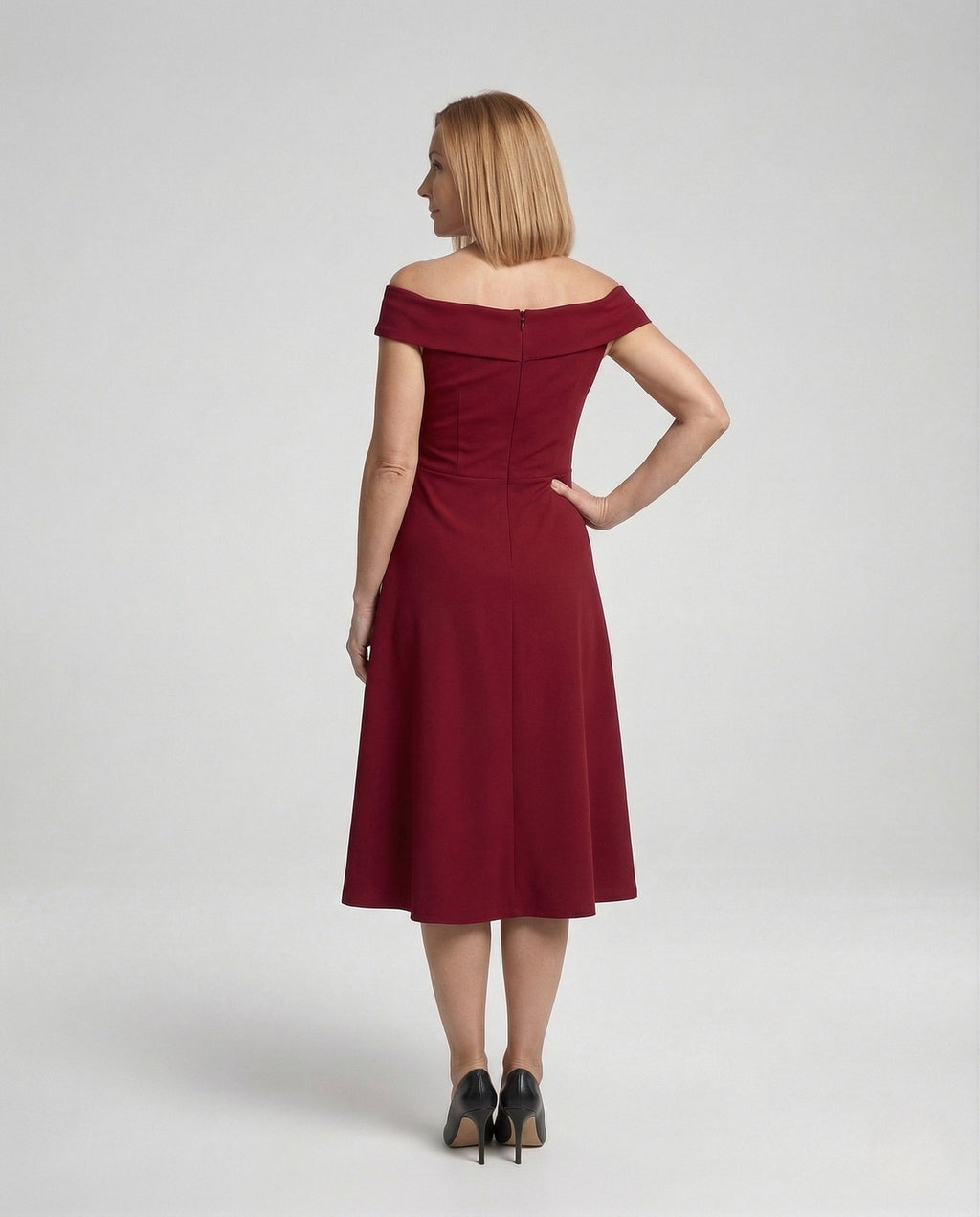 Women's One Shoulder Evening Dress Mermaid - Back View