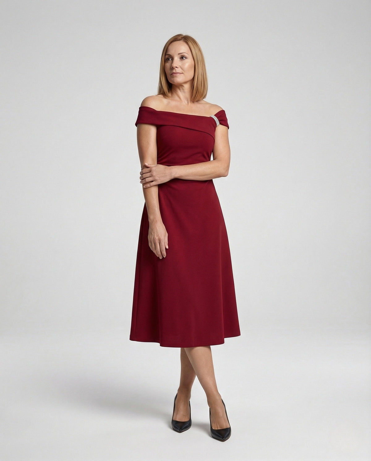 Women's One Shoulder Evening Dress Mermaid - Front View