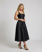 Women's Evening Dress with Corset and Midi Skirt - Front View