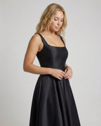 Women's Evening Dress with Corset and Midi Skirt - Upper Body View