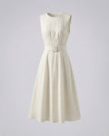 Women's Elegant Sleeveless Maxi Dress with Belt