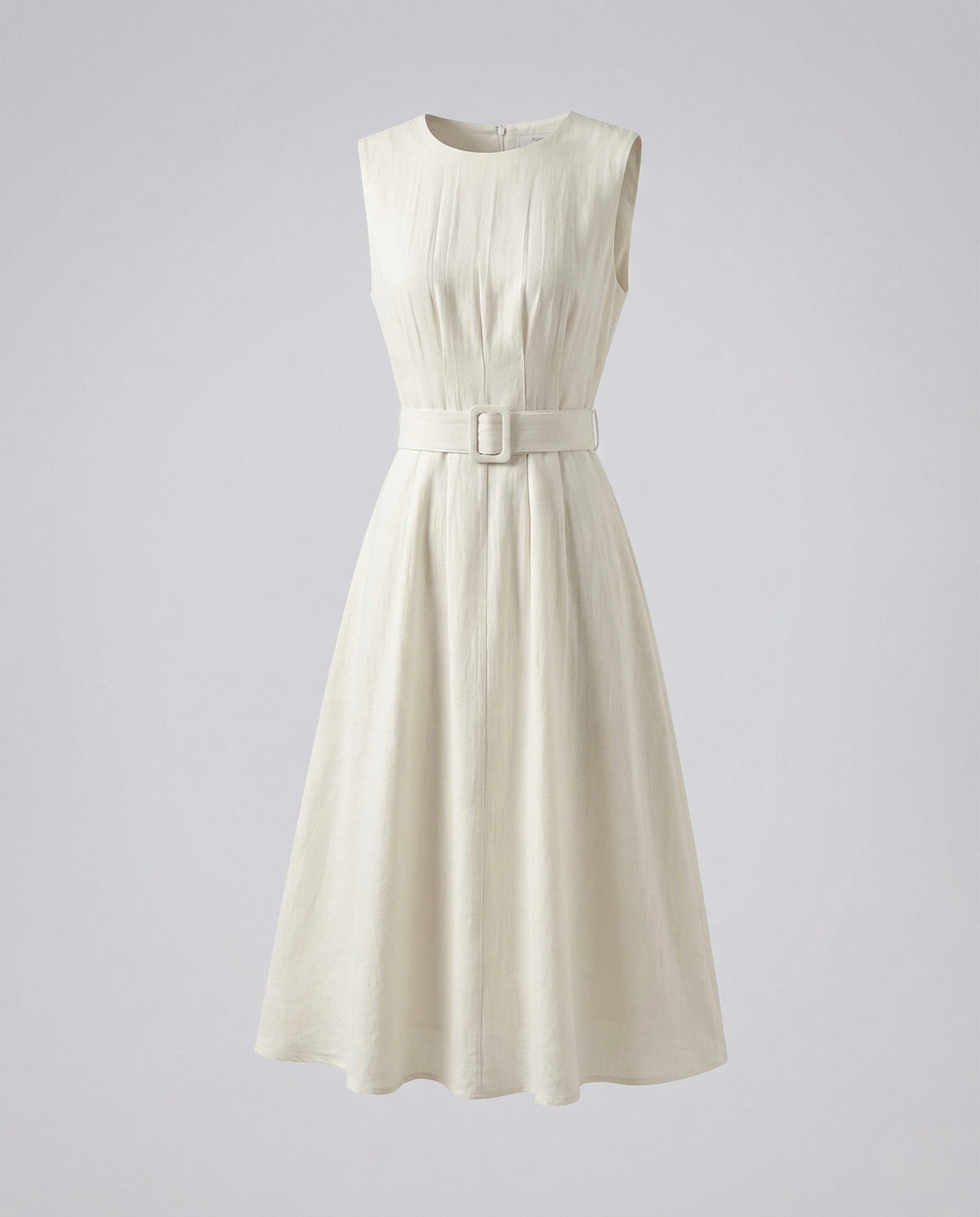 Women's Elegant Sleeveless Maxi Dress with Belt