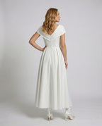 Women's Festive Maxi Dress with Wrap Top - Back View