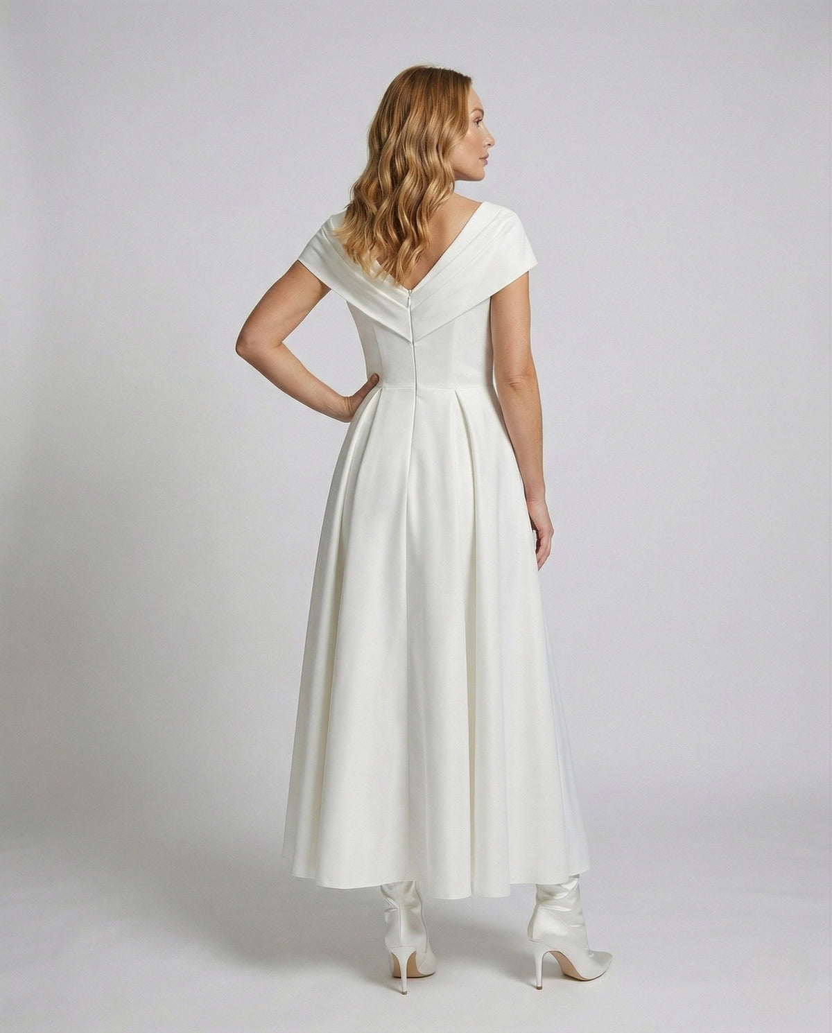 Women's Festive Maxi Dress with Wrap Top - Back View