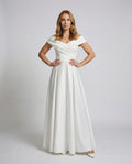 Women's Festive Maxi Dress with Wrap Top - Front View