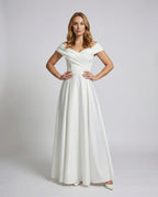 Women's Festive Maxi Dress with Wrap Top - Front View
