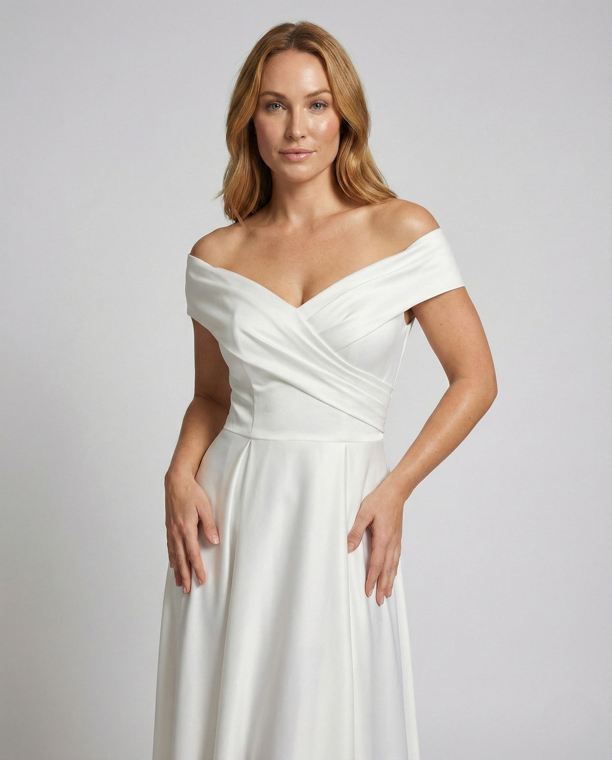 Women's Festive Maxi Dress with Wrap Top - Upper Body View