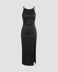 Women's Figure-Hugging Evening Dress with Leg Slit