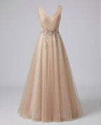 Women's Tulle Evening Dress with Sequins