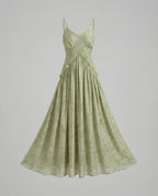 Women's Jacquard Maxi Dress with Bustier