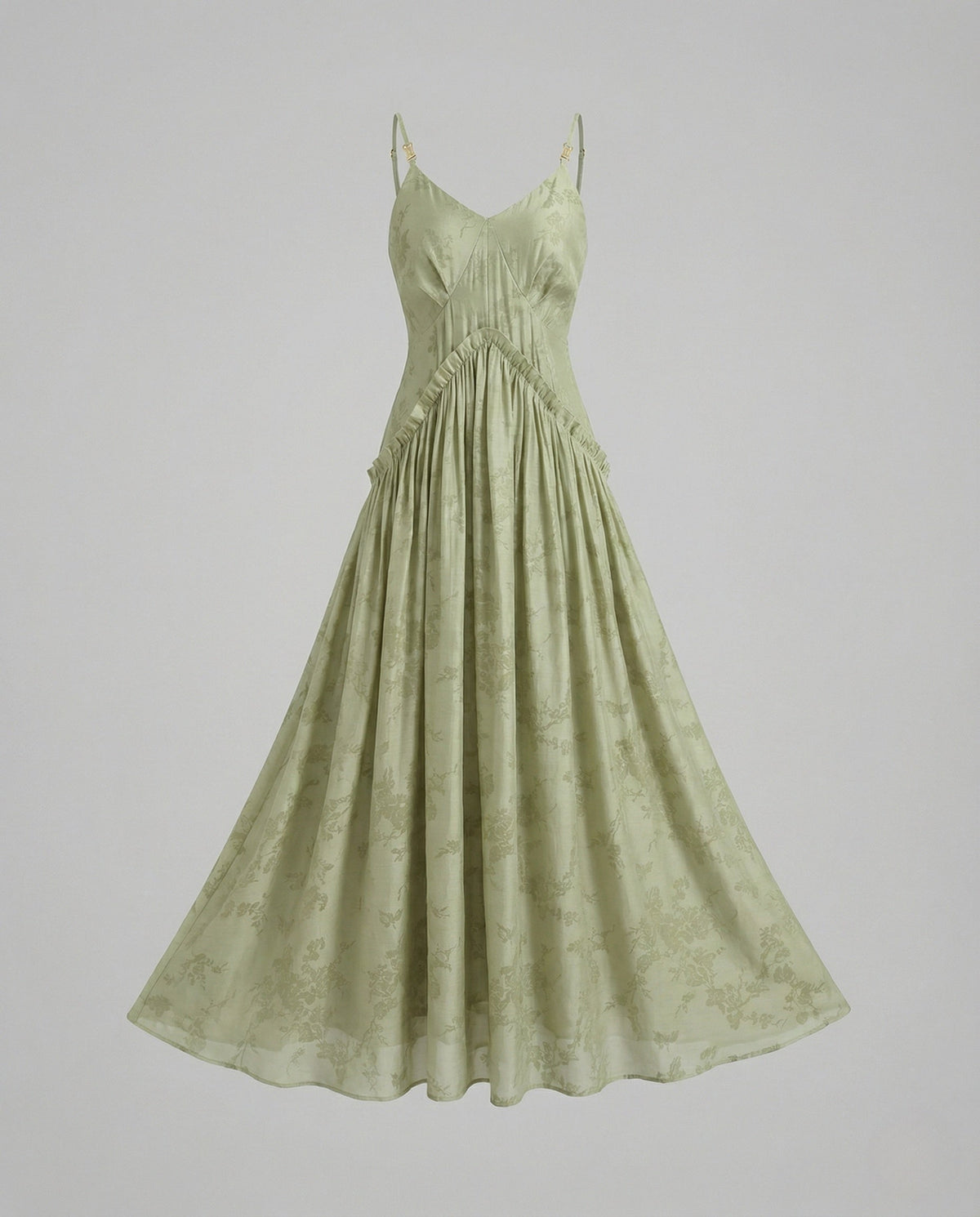Women's Jacquard Maxi Dress with Bustier