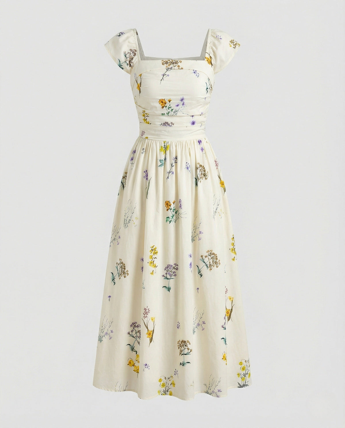 Women's Floral Summer Maxi Dress with Corset